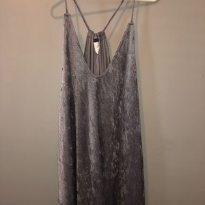 Velvet slip dress